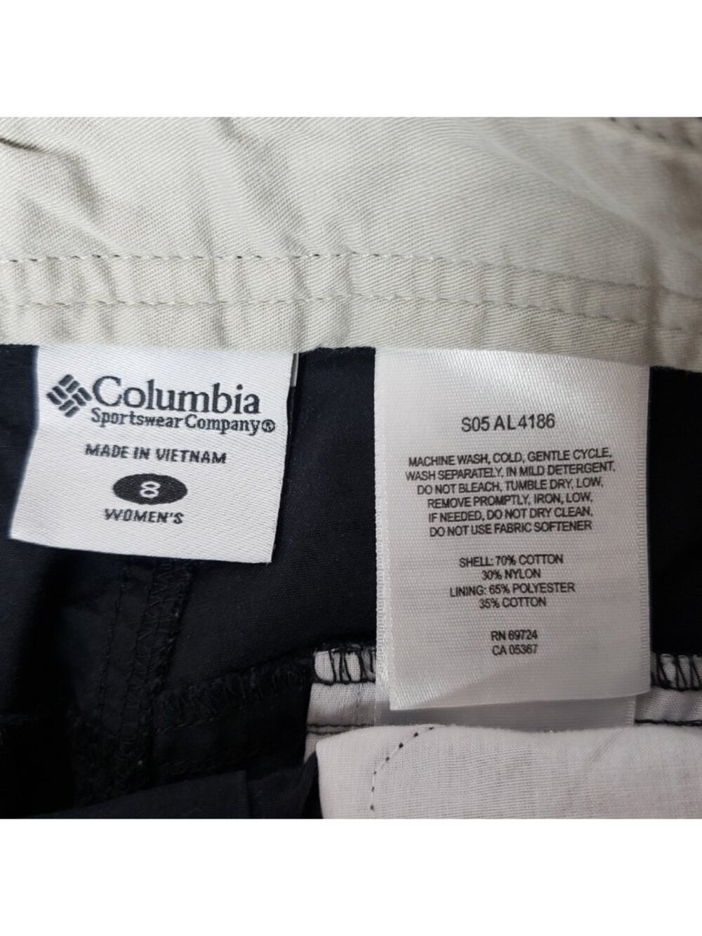 Columbia Womens Outdoor Hiking Shorts W/Pockets Black Size 8 - Picture 3 of 11